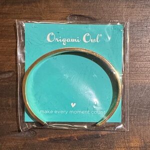 Origami Owl Gold Cuff Bracelet